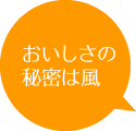 おいしさの秘密は風